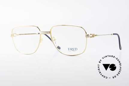 Fred Zephir Luxury Sailing Glasses Men, vintage eyeglass-frame by Fred, Paris from the 1980s, Made for Men