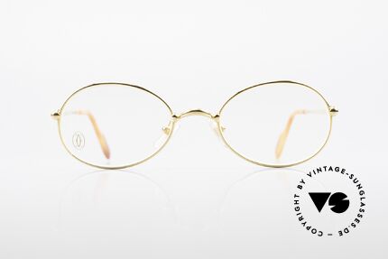 Cartier Saturne Small Oval 90's Luxury Frame, model from the 'Thin Rim' series by Cartier (lightweight), Made for Men and Women