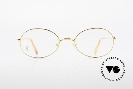 Cartier Saturne - S Small Oval 90's Luxury Frame, model from the 'Thin Rim' series by Cartier (lightweight), Made for Men and Women