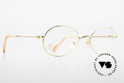 Cartier Saturne - S Small Oval 90's Luxury Frame, unworn unicum (incl. orig. Cartier box, case ... packing), Made for Men and Women