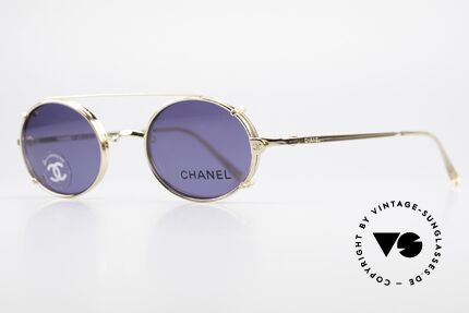 chanel glasses with clip on sunglasses round