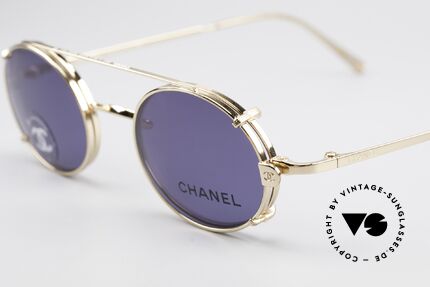 Chanel 2037 Small Luxury Glasses Clip On, deep blue plastic sun lenses (for 100% UV protection), Made for Men and Women