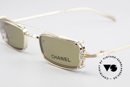 Chanel 2038 Unisex Luxury Glasses Clip On, with "gold brown" sun lenses (for 100% UV protection), Made for Men and Women