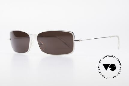 Helmut Lang SHL53B Puristic Titanium Sunglasses, truly iconic "Insider Sunglasses" for all avant-gardist, Made for Men