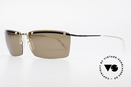 Helmut Lang SHL51A Sporty Titanium Sunglasses, truly iconic "Insider Sunglasses" for all avant-gardist, Made for Men