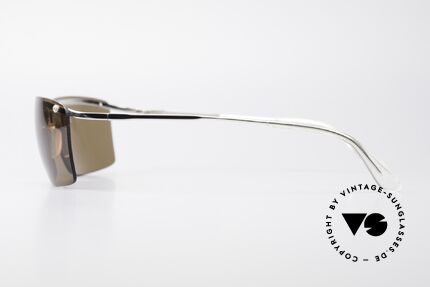 Helmut Lang SHL51A Sporty Titanium Sunglasses, Size: extra large, Made for Men