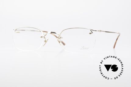 Lunor Classic Semi Rimless Vintage Frame, LUNOR: shortcut for French "Lunette d'Or" (gold glasses), Made for Men and Women