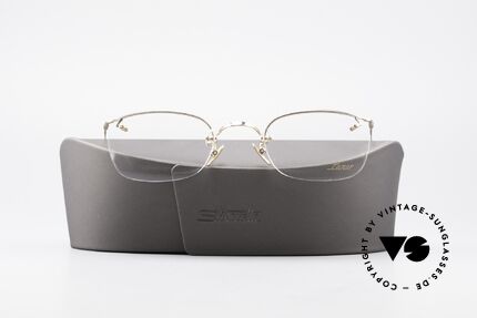 Lunor Classic Semi Rimless Vintage Frame, the LUNOR frame comes with a new case by SILHOUETTE, Made for Men and Women
