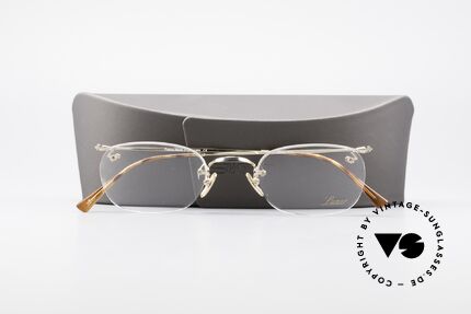 Lunor Classic Semi Rimless Vintage Frame, Size: small, Made for Men and Women