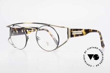 Neostyle Superstar 1 Steampunk Vintage Eyeglasses, yellow-brownish coloring in a kind of camouflage, Made for Men and Women