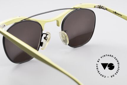 L.A. Eyeworks PLUTO II Vintage Frame No Retro Specs, gray sun lenses are slightly mirrored; 100% UV protection, Made for Men and Women