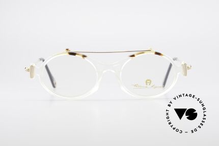 Aigner EA56 Rare 80's Vintage Eyeglasses, SMALL frame with great combination of materials, Made for Women
