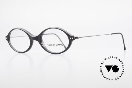 Giorgio Armani 378 90's Vintage Unisex Frame Oval, lightweight plastic front with thin "wire temples", Made for Men and Women