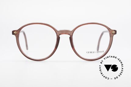 Giorgio Armani 325 Vintage Panto 90's Eyeglasses, PANTO frame design with classic translucent brown, Made for Men