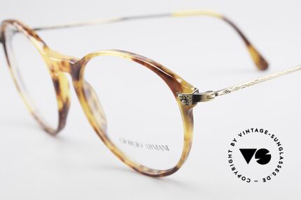 Giorgio Armani 329 90's Panto Glasses Medium, amber / tortoise front & costly formed brass temples, Made for Men