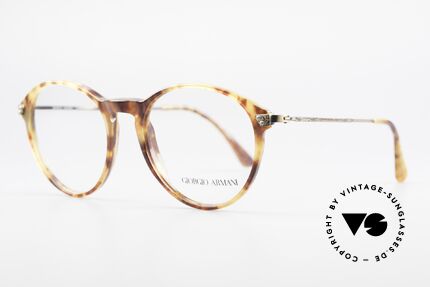 Giorgio Armani 329 Small 90's Panto Eyeglasses, very interesting frame pattern; in SMALL size 50-18, Made for Men