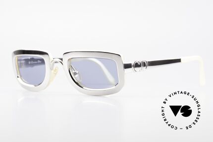 Christian Dior 2972 Designer Shades Silver Nacre, front: silver chrome-plated, backside: mother of pearl, Made for Women