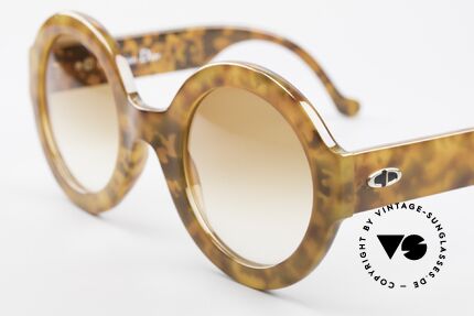 Christian Dior 2567 Round 90's Sunglasses XXL, 1st class wearing comfort thanks to Optyl-material, Made for Women