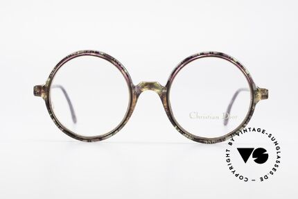 Christian Dior 2540 Round 90's Ladies Eyeglasses, colorful round design with striking frame pattern, Made for Women