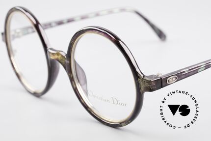 Christian Dior 2540 Round 90's Ladies Eyeglasses, 1st class wearing comfort thanks to Optyl-material, Made for Women