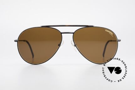 Carrera 5349 True Vintage Aviator Shades, dull black frame with a tortoise colored brow bar, Made for Men