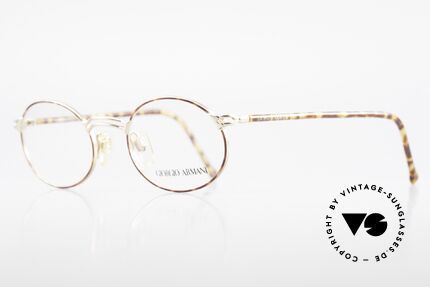 Giorgio Armani 194 Oval 90s Eyeglasses No Retro, premium craftsmanship & interesting chestnut color, Made for Men and Women