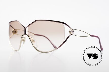 Christian Dior 2345 Designer Sunglasses Ladies, gold-plated frame with bordeaux-red (chic), Made for Women