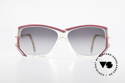 Cazal 197 80's Designer Sunglasses, crystal clear frame with a brilliant color composition, Made for Women