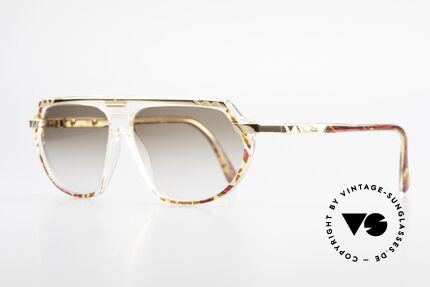 Cazal 344 Old School Crystal Sunglasses, decorated with colors, pattern and small appliqué, Made for Women