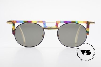 Cazal 745 Striking 90's Sunglasses, great combination of shapes, colors & materials, Made for Women