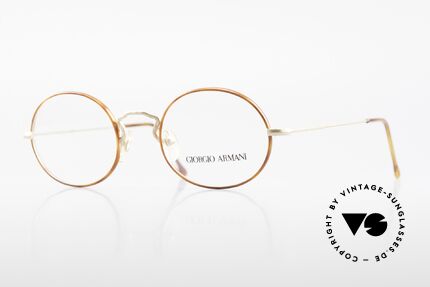 Giorgio Armani 247 90's Oval Eyeglasses No Retro, vintage designer eyeglasses by Giorgio Armani, Italy, Made for Men and Women