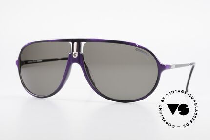Carrera 5467 Carbon Fibre Shades Vintage, high-end vintage Carrera sunglasses of the 80's, Made for Men