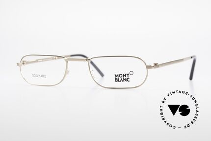 Montblanc MB30 Folding Gold Plated Luxury Eyeglasses, foldable Mont Blanc luxury reading glasses; 49°19, Made for Men