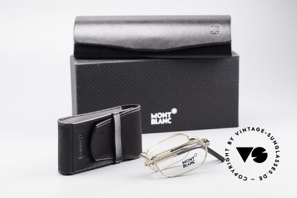 Montblanc MB30 Folding Gold Plated Luxury Eyeglasses, Size: small, Made for Men