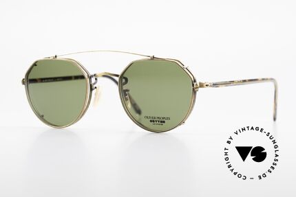 Oliver Peoples 43TAG Designer Glasses With Clip On, vintage Oliver Peoples sunglasses from the mid 90's, Made for Men and Women
