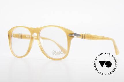 Persol 649/VL Ratti Steve McQueen Vintage Glasses, ultra rare small "VL" Edition' (light brown / silver), Made for Men