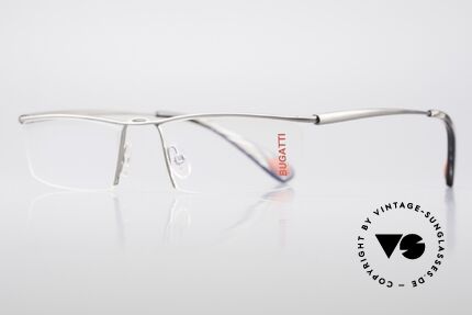 Bugatti 410 Sporty Luxury Men's Glasses, ergonomic metal frame with spring hinges, Made for Men