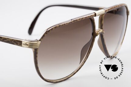 Christian Dior 2300 80's Aviator Sunglasses, brown-gradient sun lenses (100% UV protection), Made for Men