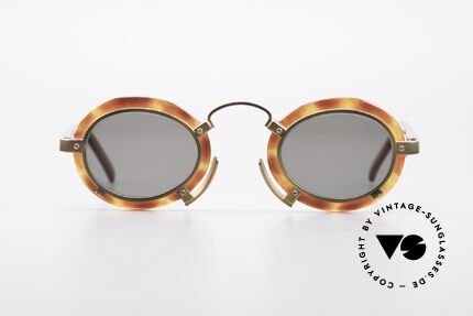 Jean Paul Gaultier 58-1273 Designer Sunglasses JPG 90's, unique combination of materials, design & colors, Made for Men and Women