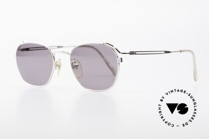 Jean Paul Gaultier 55-3173 Rare 90's Designer Sunglasses, silver frame with gray lenses, 100% UV protect., Made for Men and Women