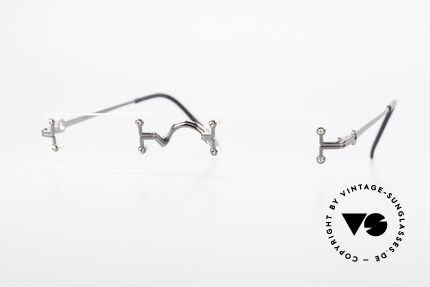 Jean Paul Gaultier 55-9172 Rimless JPG Designer Glasses, 90's vintage designer eyeglass-frame by J.P. Gaultier, Made for Men and Women