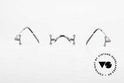 Jean Paul Gaultier 55-9172 Rimless JPG Designer Glasses, rimless glasses, but striking & fancy (designer piece), Made for Men and Women