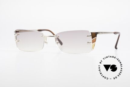 Jean Paul Gaultier 56-0041 Rimless Designer Sunglasses, 90's vintage designer sunglasses by Jean P. Gaultier, Made for Men and Women