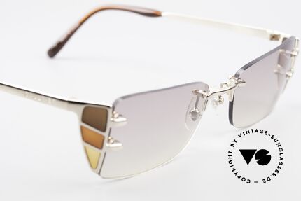Jean Paul Gaultier 56-0041 Rimless Designer Sunglasses, NO retro fashion, but a genuine old original from '95, Made for Men and Women
