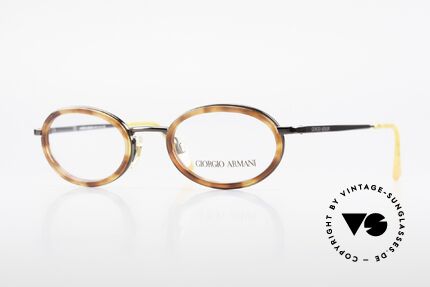 Giorgio Armani 258 90's Oval Vintage Eyeglasses, vintage designer eyeglasses by Giorgio Armani, Italy, Made for Men and Women