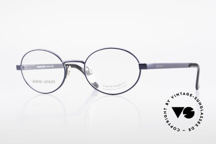 Giorgio Armani 257 90's Oval Vintage Eyeglasses Details