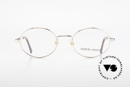Giorgio Armani 257 Designer Vintage Frame Oval, sober, timeless style: suitable for many occasions, Made for Men and Women