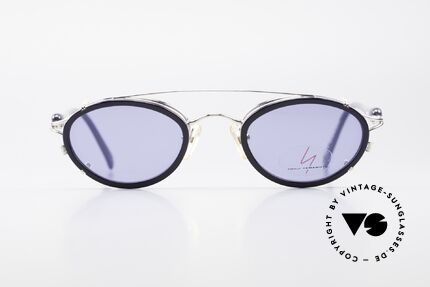 Yohji Yamamoto 51-7210 Clip-On 90's No Retro Shades, designer eyeglasses with practical sun clip; 100% UV, Made for Men and Women