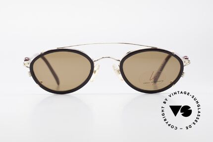 Yohji Yamamoto 51-7210 Clip-On 90's No Retro Frame, designer eyeglasses with practical sun clip; 100% UV, Made for Men and Women