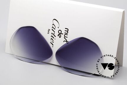 Cartier Vendome Lenses - L Blue Gradient Sun Lenses, new CR39 UV400 plastic lenses (for 100% UV protection), Made for Men